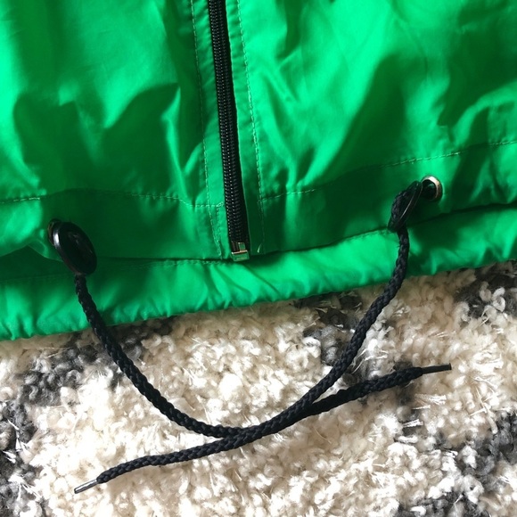 Sag Harbor Men’s Green Windbreaker Raincoat Zip Up Hooded Jacket Size Large. - Picture 6 of 11